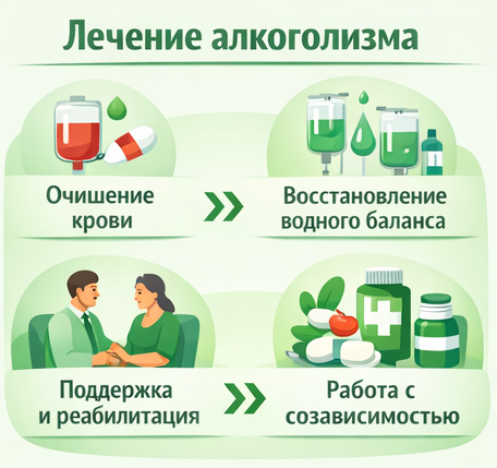 лечение алкоголизма в Чаплыгине этапы
